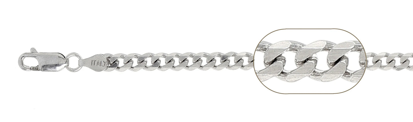 925 Sterling Silver Curb Chain 120 / 4.5mm, 16 inches - 30 inches