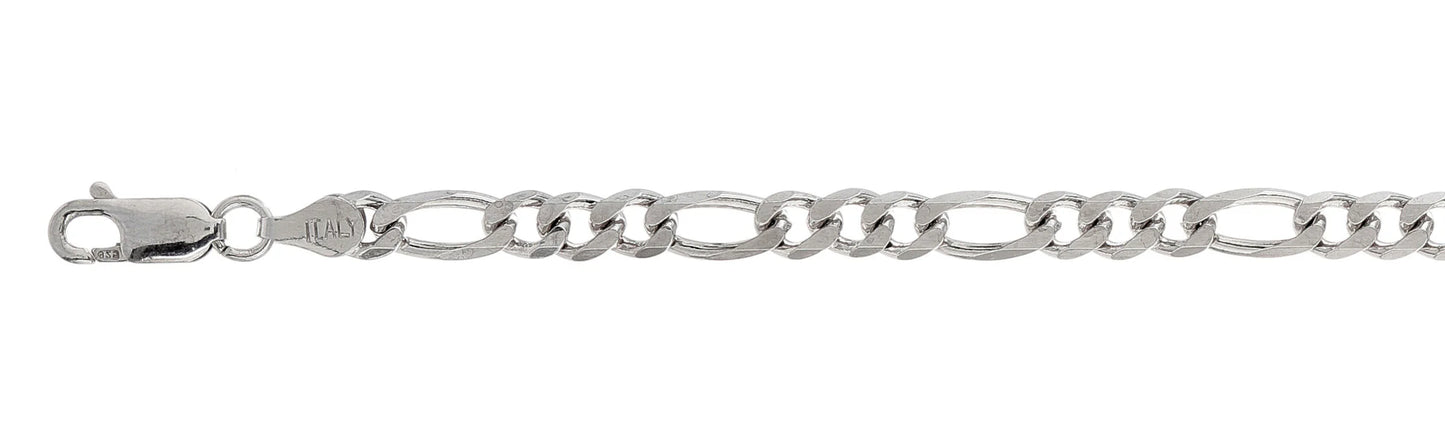 925 Sterling Silver Figaro Chain 150 / 5.5mm, 16 inches - 30 inches