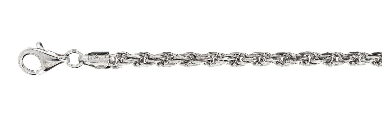 925 Sterling Silver Rope Chain 120 / 6mm, 16 inches - 30 inches