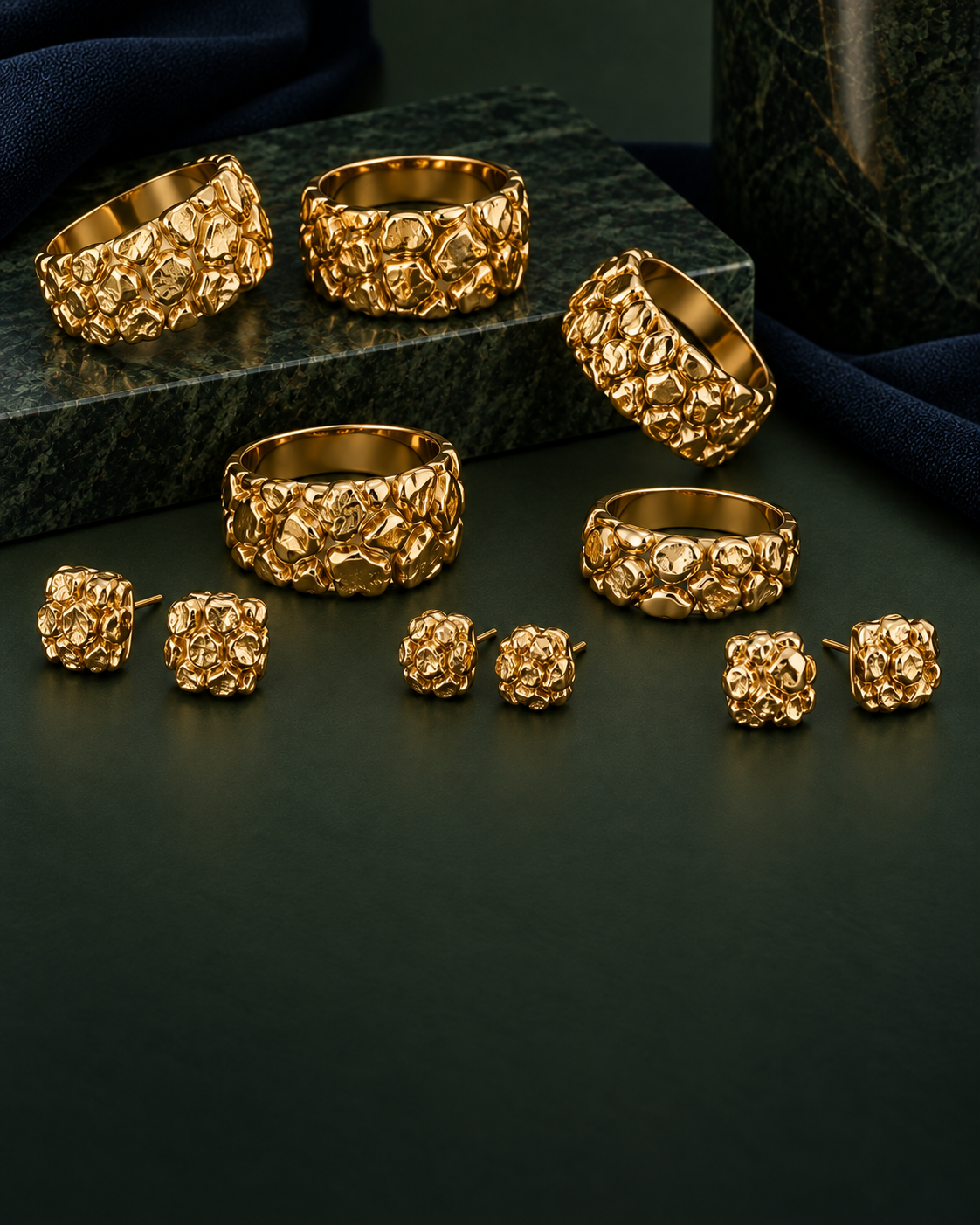 10K Gold Nugget Jewelry