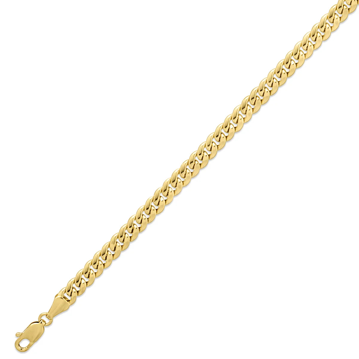 10K Yellow Gold Hollow Miami Cuban Chain Necklace - 4.5mm (120)