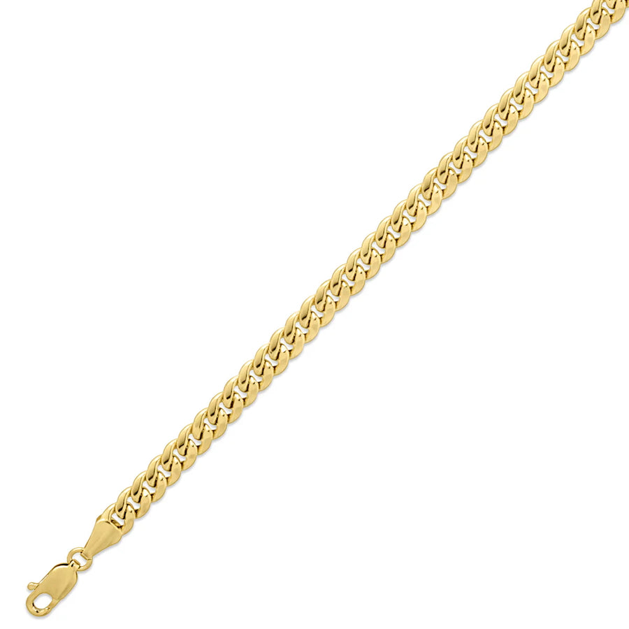 10K Yellow Gold Hollow Miami Cuban Chain Necklace - 4.5mm (120)