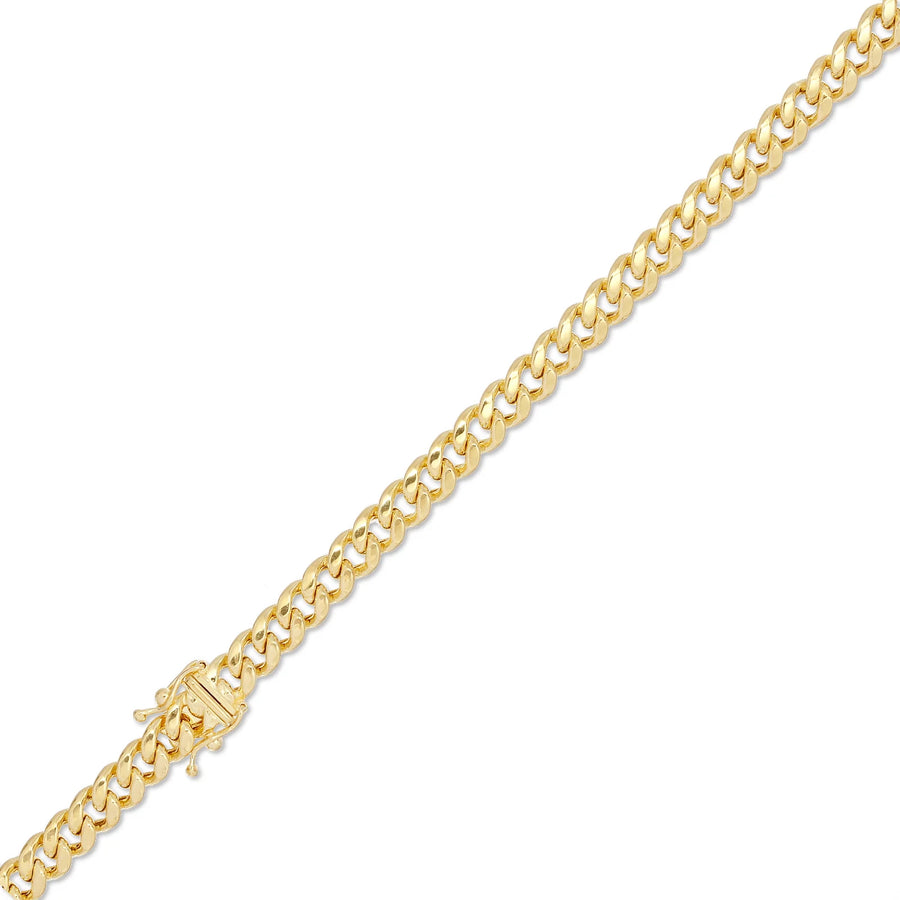 10K Yellow Gold Hollow Miami Cuban Chain Necklace - 6mm (160)