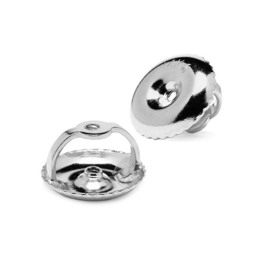 925 Sterling Silver 1mm Threaded Screw Earring Backs - Pack of 12