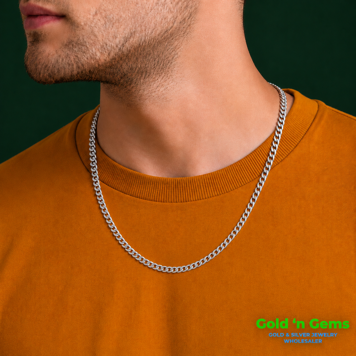 925 Sterling Silver Curb Chain Necklace - 3mm (080)