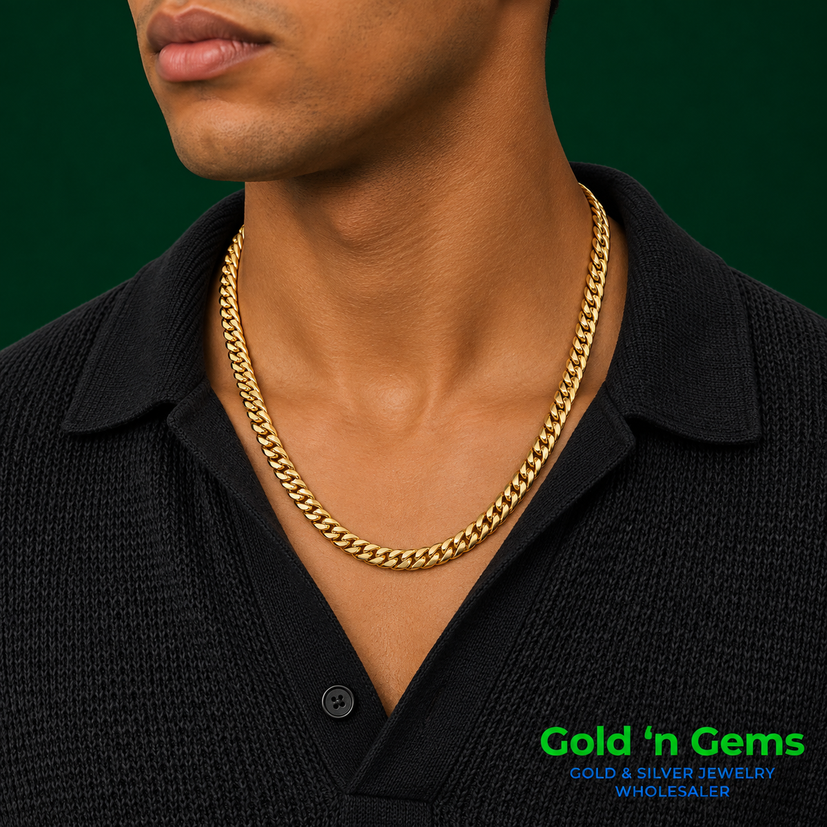 10K Yellow Gold Hollow Miami Cuban Chain Necklace - 4.5mm (120)