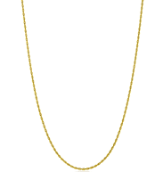 Gold-Plated Stainless Steel Rope Chain Necklaces - 2mm (Pack of 12)