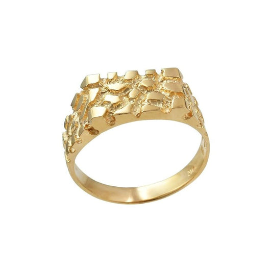 10kt Gold Rectangle Shaped Nugget Rings - Small