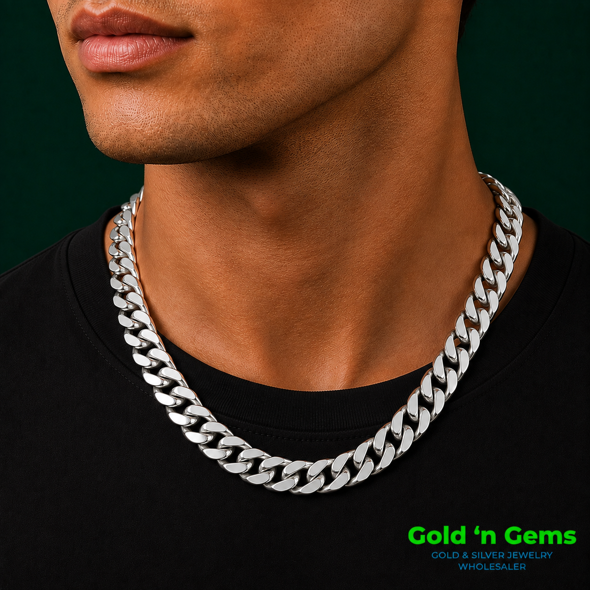 925 Sterling Silver Miami Cuban Chain 9.8mm, 22 inches - 24 inches