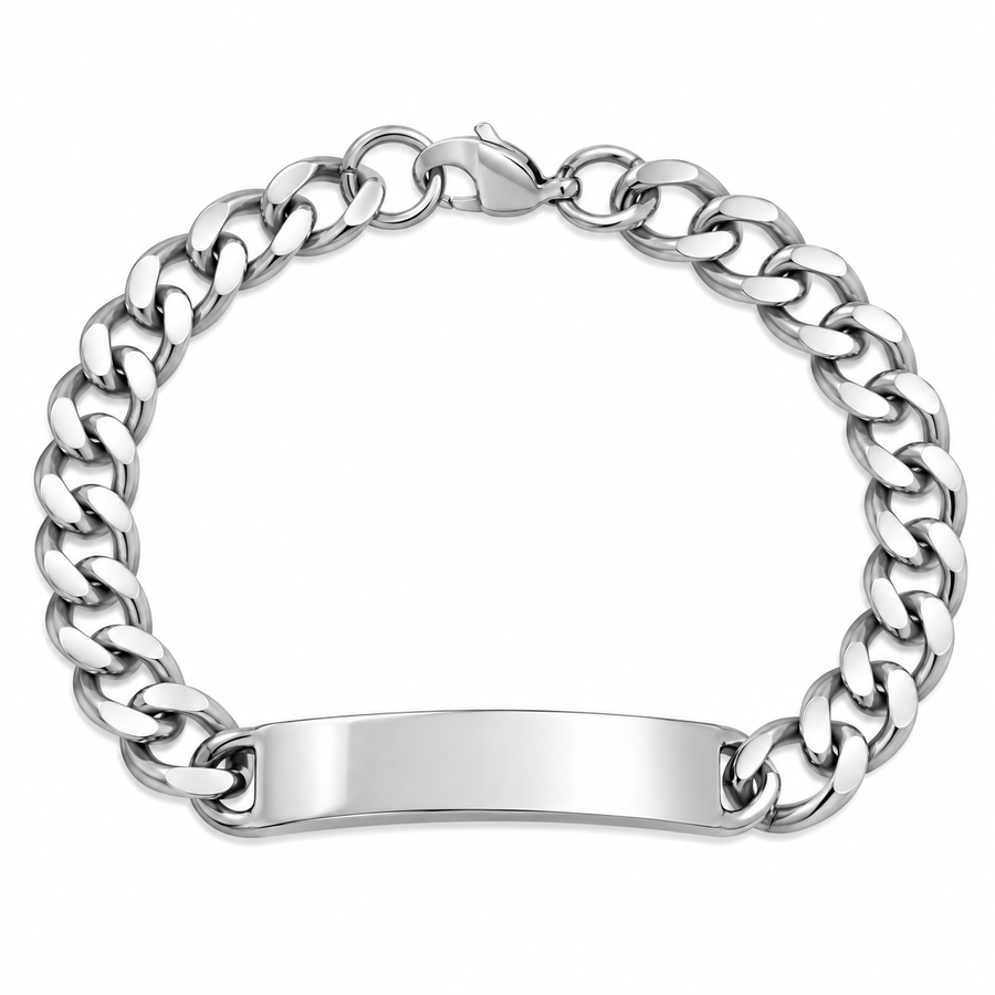 925 Sterling Silver Curb ID Bracelet - 5mm