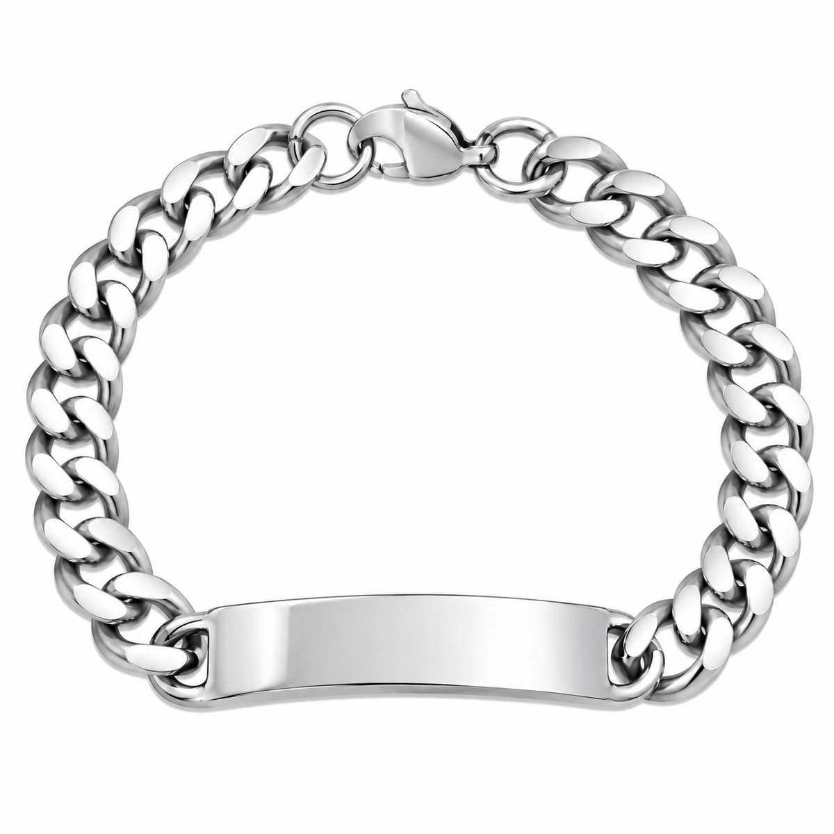 925 Sterling Silver Curb ID Bracelet - 6mm
