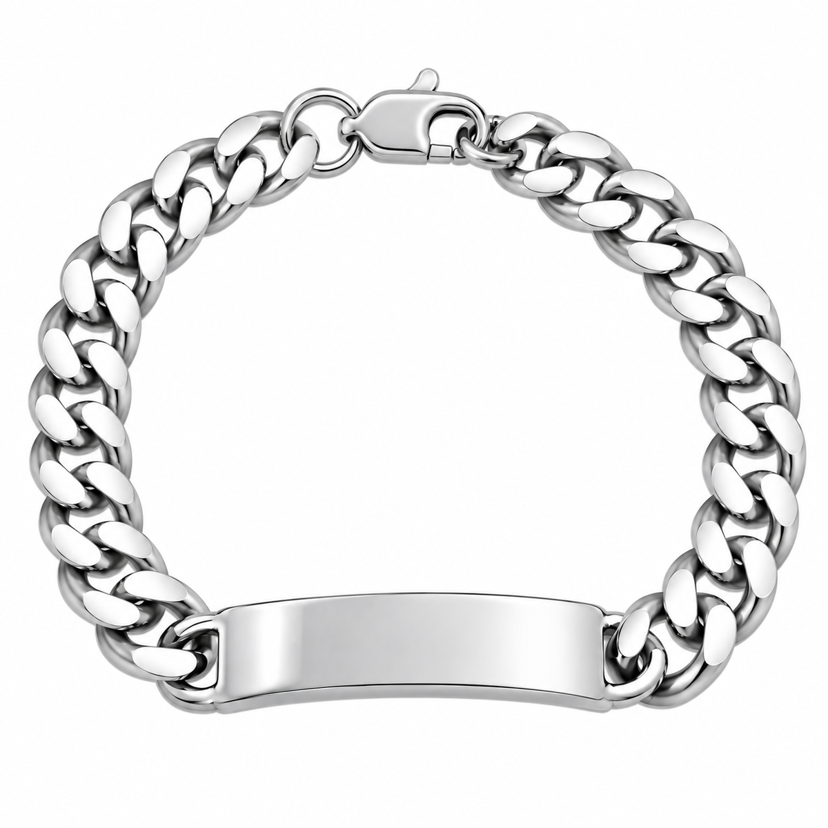 925 Sterling Silver Curb ID Bracelet - 7mm