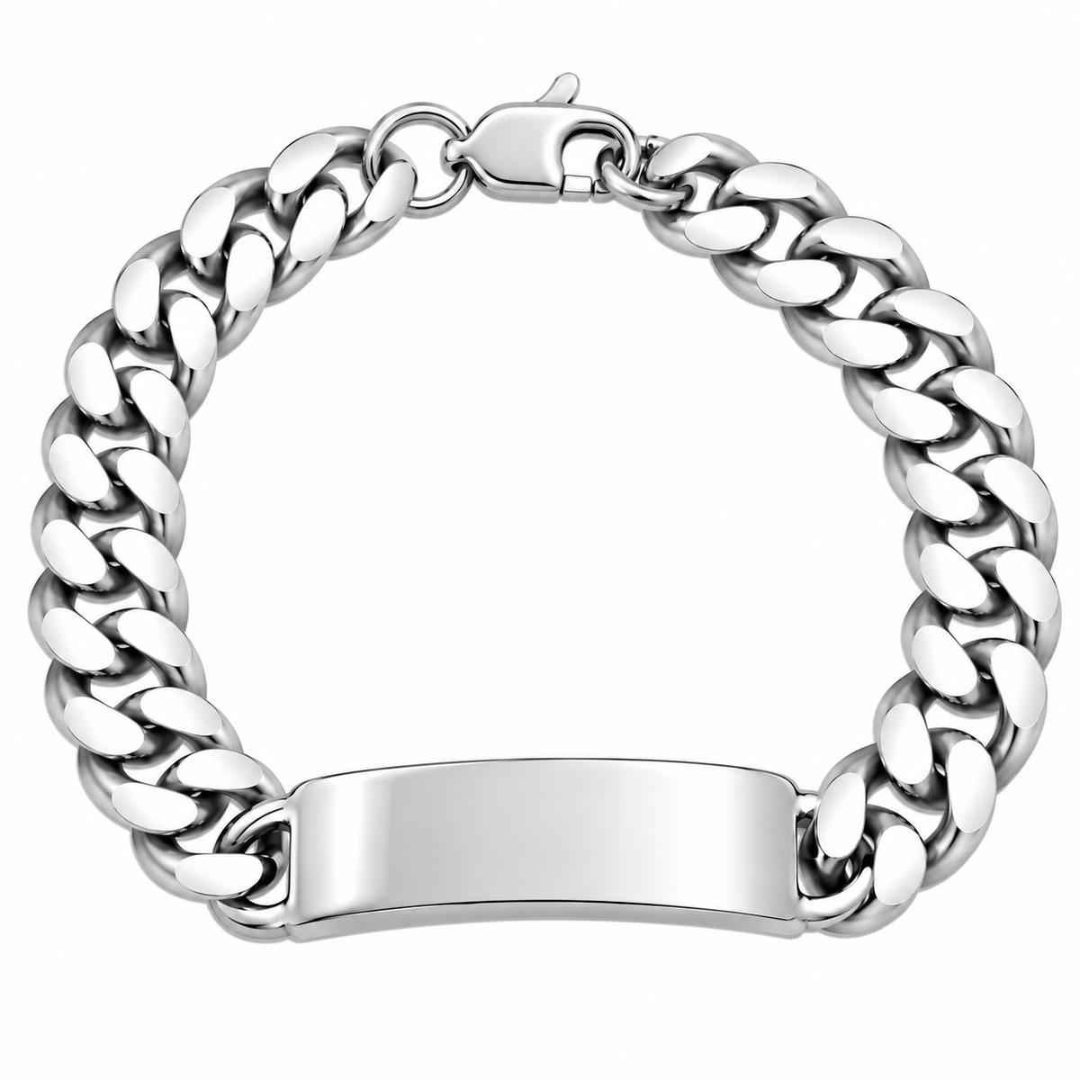 925 Sterling Silver Curb ID Bracelet - 8mm