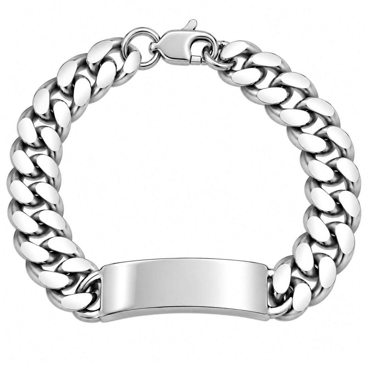 925 Sterling Silver Curb ID Bracelet - 10mm