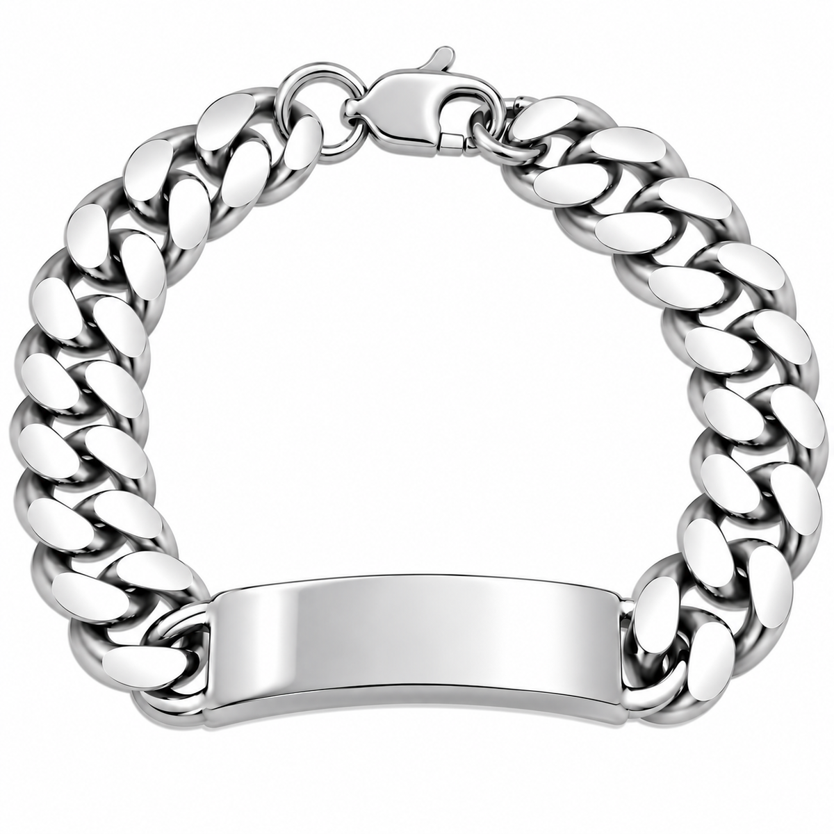 925 Sterling Silver Curb ID Bracelet - 11mm