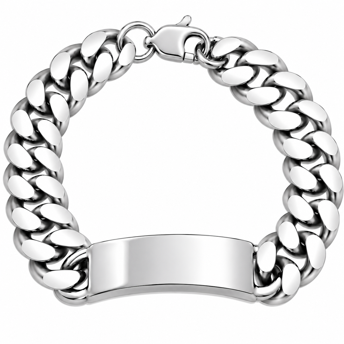 925 Sterling Silver Curb ID Bracelet - 13mm