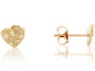 10kt Gold Heart Shaped Nugget Earrings - Small
