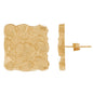 10kt Gold Square Shaped Nugget Earrings - Large