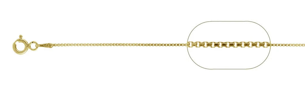 Gold-Plated Sterling Silver Box Chain Necklace - 015