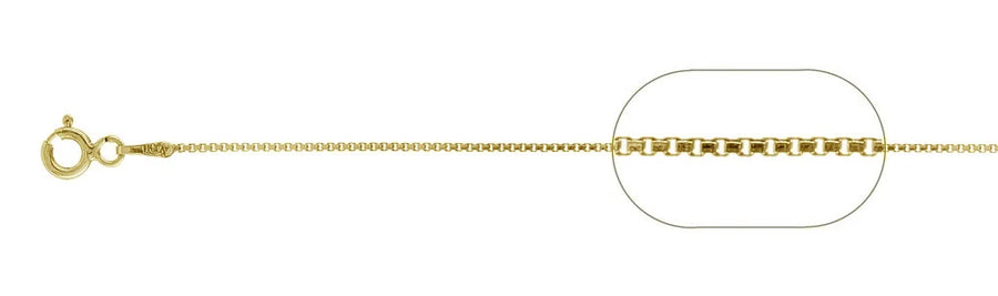 Gold-Plated Sterling Silver Box Chain Necklace - 015