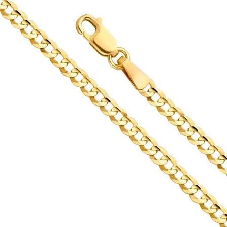 Gold-Plated Sterling Silver Curb Chain Necklace - 2.8mm