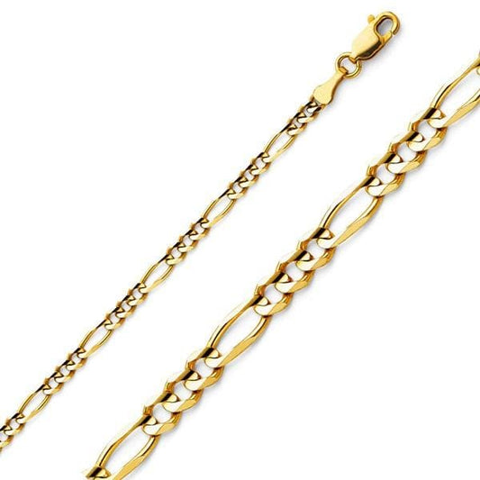Gold-Plated Sterling Silver Figaro Chain Necklace - 2.7mm