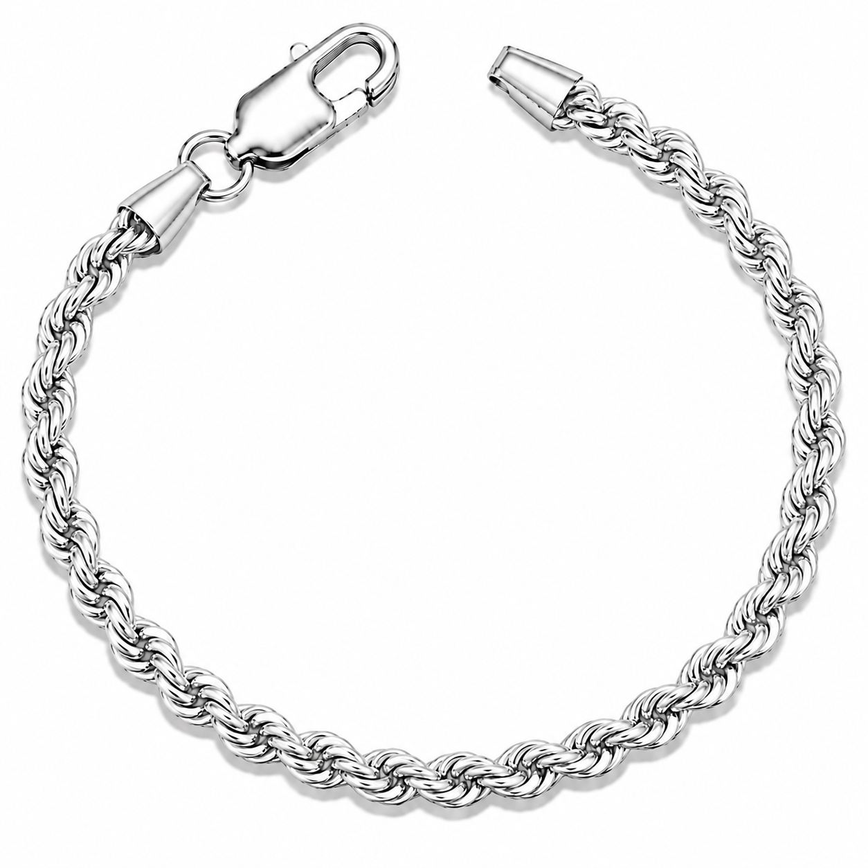 925 Sterling Silver Rope Chain Bracelet - 2.8mm (060)