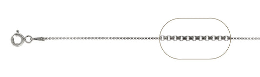 925 Sterling Silver Box Chain 015 / 0.8mm, 16 inches - 30 inches