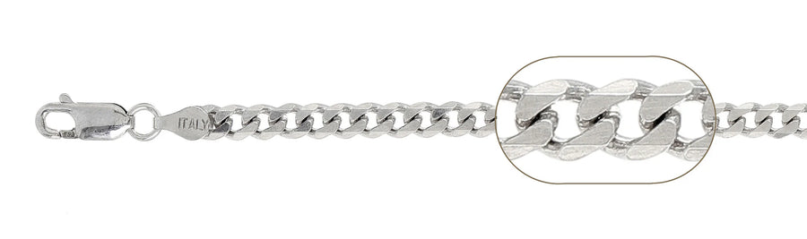 925 Sterling Silver Curb Chain Necklace - 4.5mm (120)