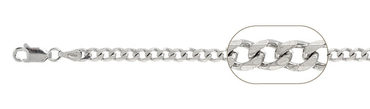 925 Sterling Silver Curb Chain 100 / 4mm, 16 inches - 30 inches