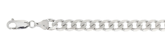 925 Sterling Silver Curb Chain 180 / 6.5mm, 16 inches - 30 inches
