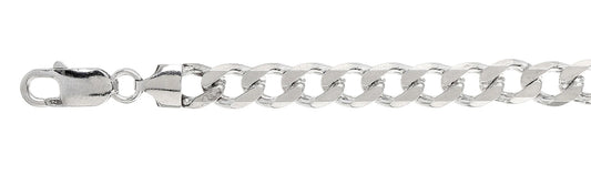925 Sterling Silver Curb Chain 220 / 8mm, 16 inches - 30 inches
