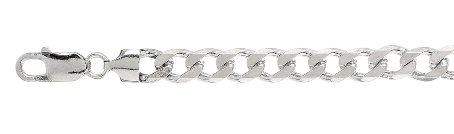 925 Sterling Silver Curb Chain Necklace - 8mm (220)