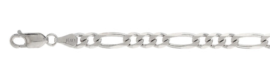 925 Sterling Silver Figaro Chain 180 / 6.6mm, 16 inches - 30 inches
