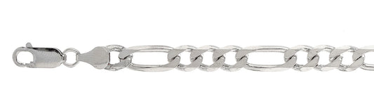 925 Sterling Silver Figaro Chain 220 / 8mm, 16 inches - 30 inches