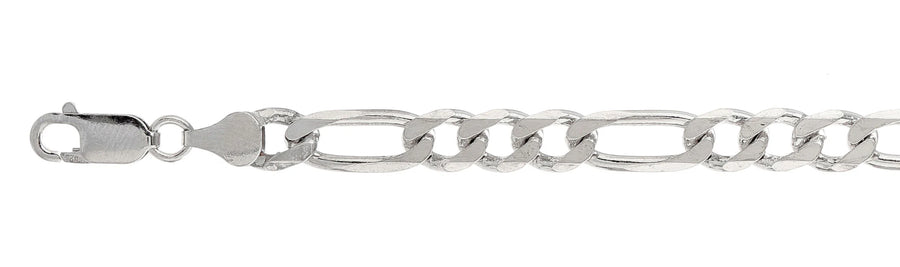 925 Sterling Silver Figaro Chain Necklace - 8mm (220)